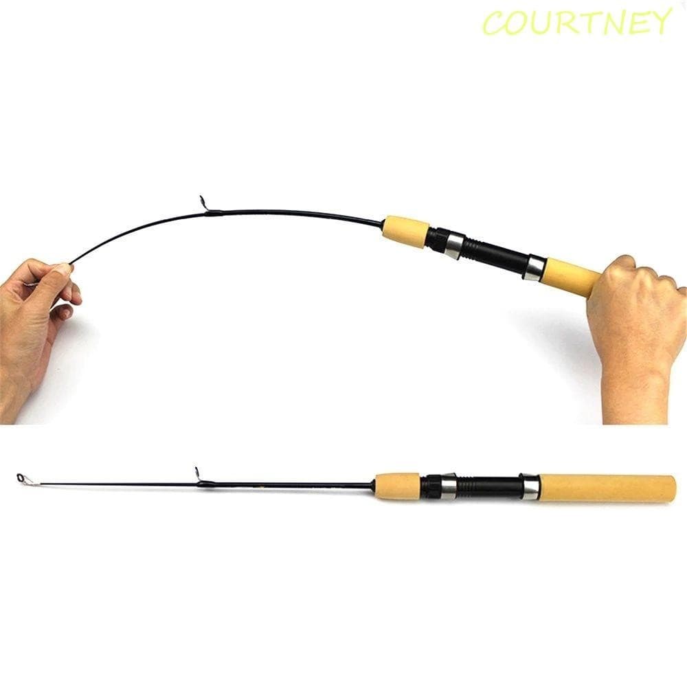 COURTNEY Varas De Pesca Ferramentas 60cm/80cm/100cm Mini Vara De Gelo Telescópica Antiderrapante De Inverno