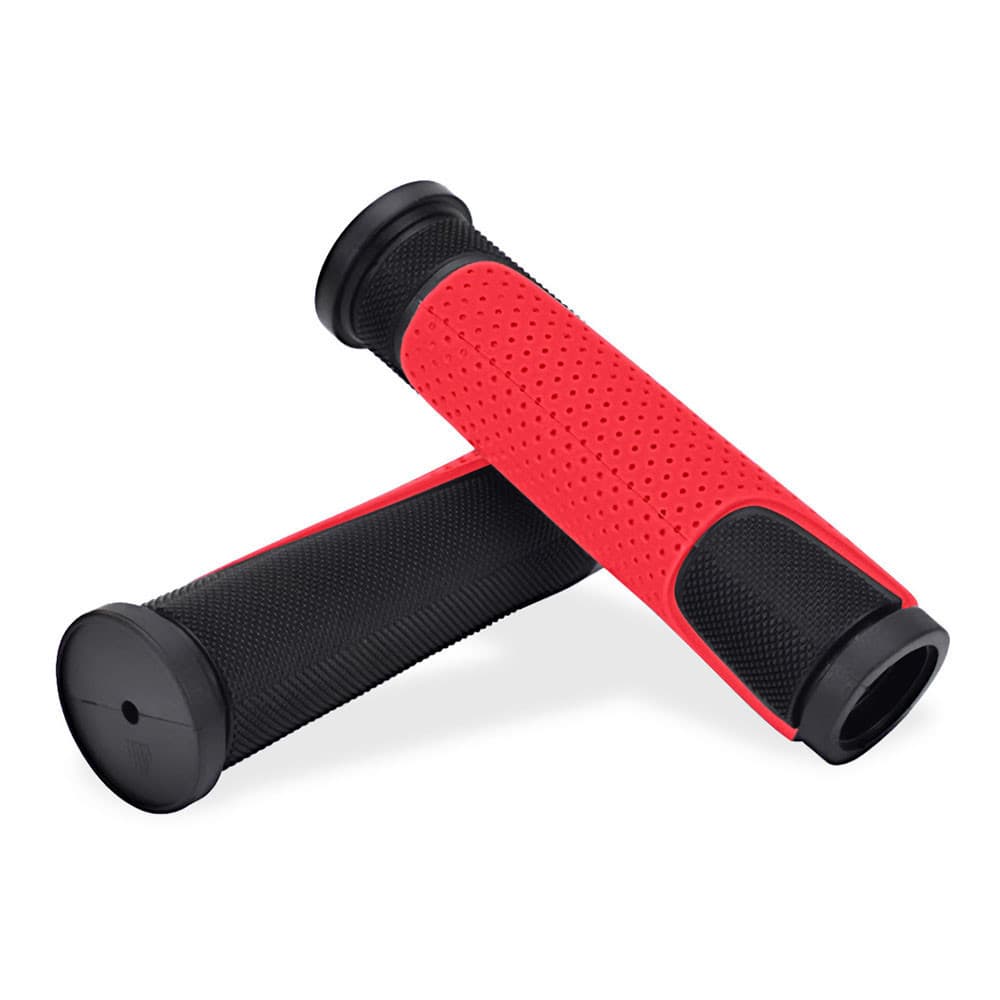 Manopla Bicicleta 125mm Vermelho Ergonômica TPR Conforto GTA