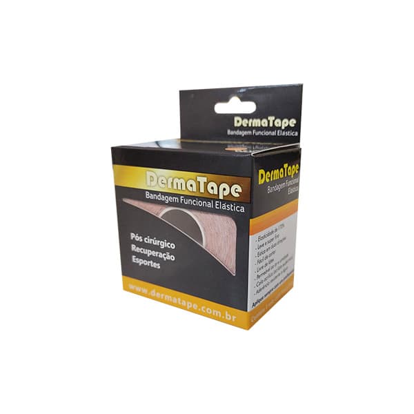 Bandagem Funcional Elástica Adesiva Kinesiotape DermaTape Exercícios Estética Levanta Seios