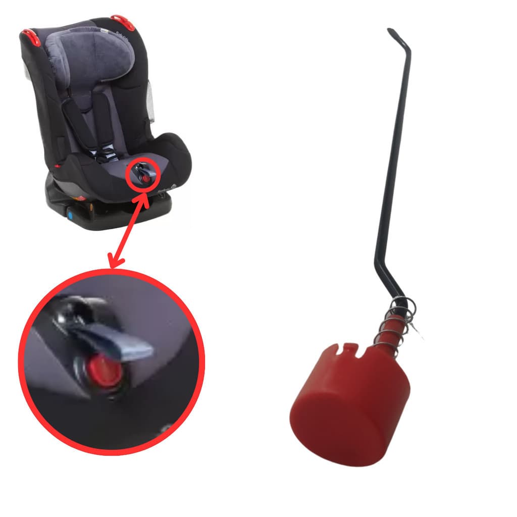 Conjunto Botão e Haste de Reclínio com Mola da Cadeira Safety 1st Recline