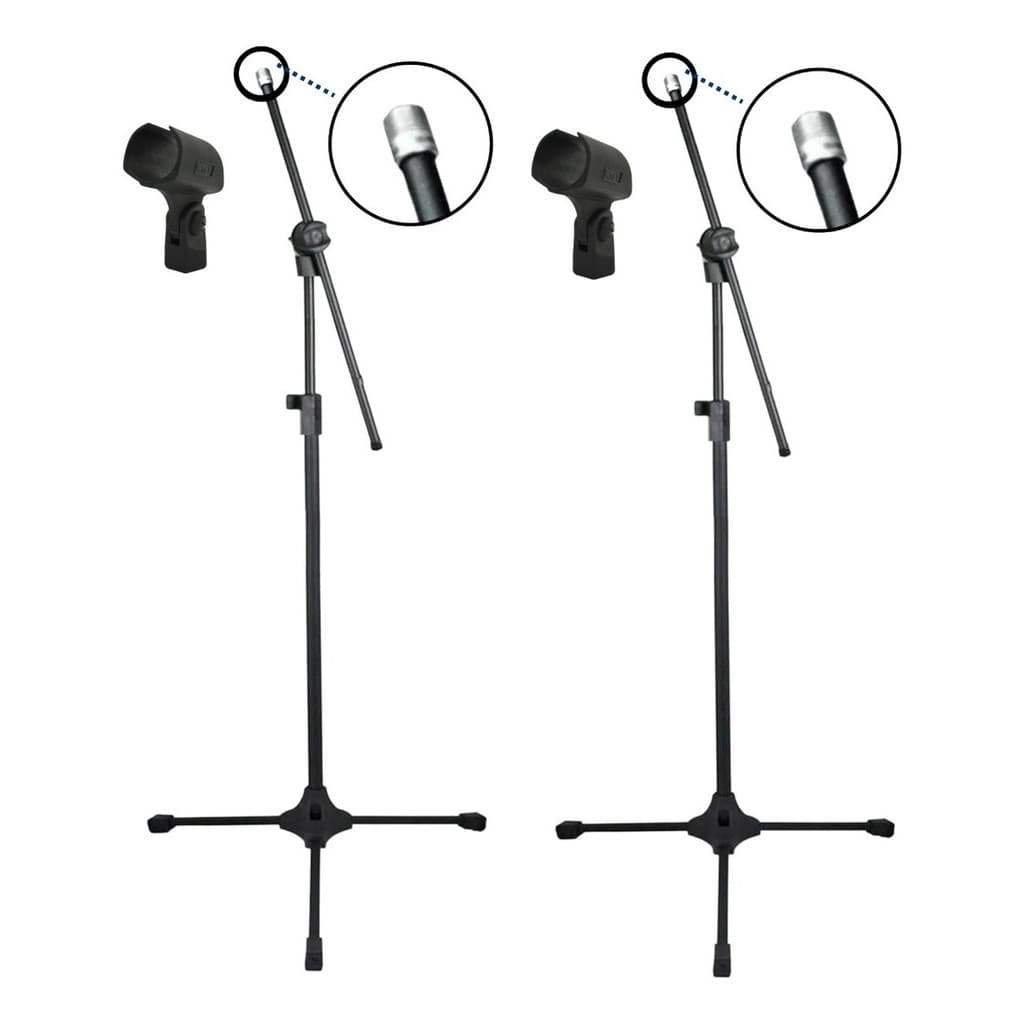 Kit Com Dois Pedestais De Microfone Rmv Psu0142 + Cachimbo