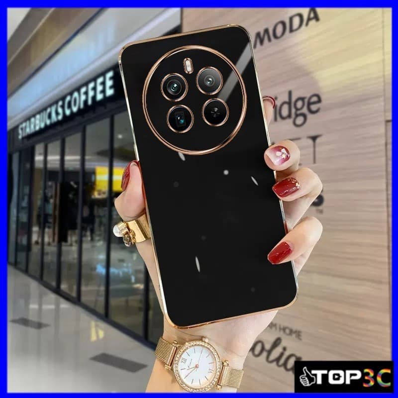 Capinha Realme 12 Pro Plus/12 5G/Realme 11 5G/11X 5G/ 11 Pro Plus/Relame10 Pro Plus 5G Simples E Elegante Para Telefone De Cor Sólida ZB