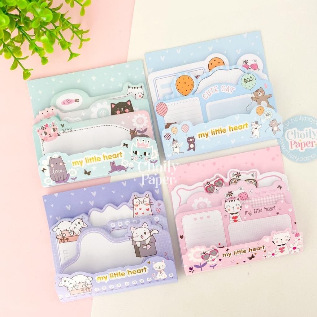 Kit Bloco de Notas Gatinhos c/ 3 Blocos