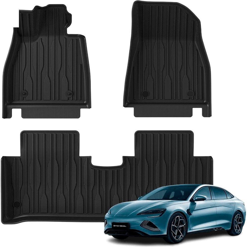 Jogo Tapete Automotivo Bandeja Protetora Emborrachada P/ Carro BYD Seal Conjunto 3Pcs 3D Ekap