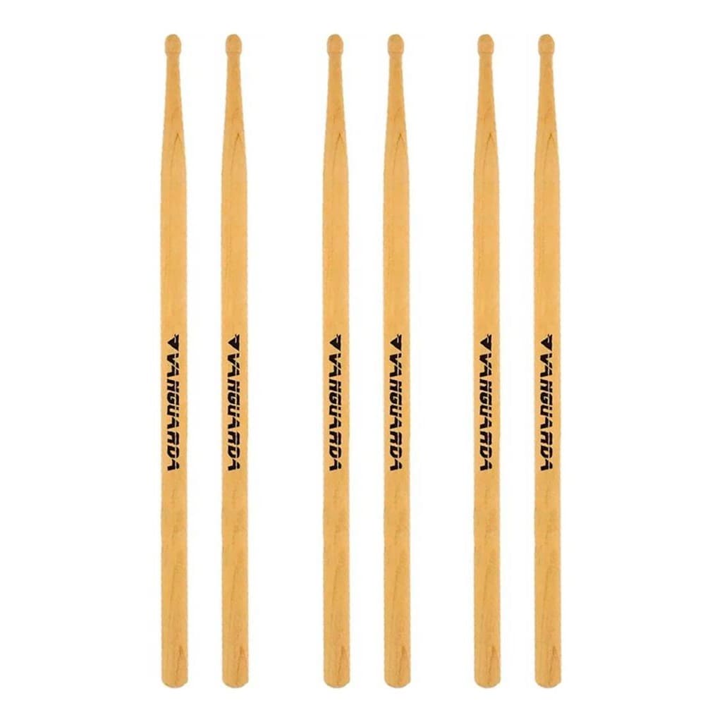 Kit 3 Pares De Baqueta Marfim 5a Bateria Profissional