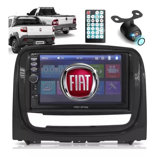 Kit Multimídia Mp5 2 Din Fiat Siena Strada Palio 2013 A 2016