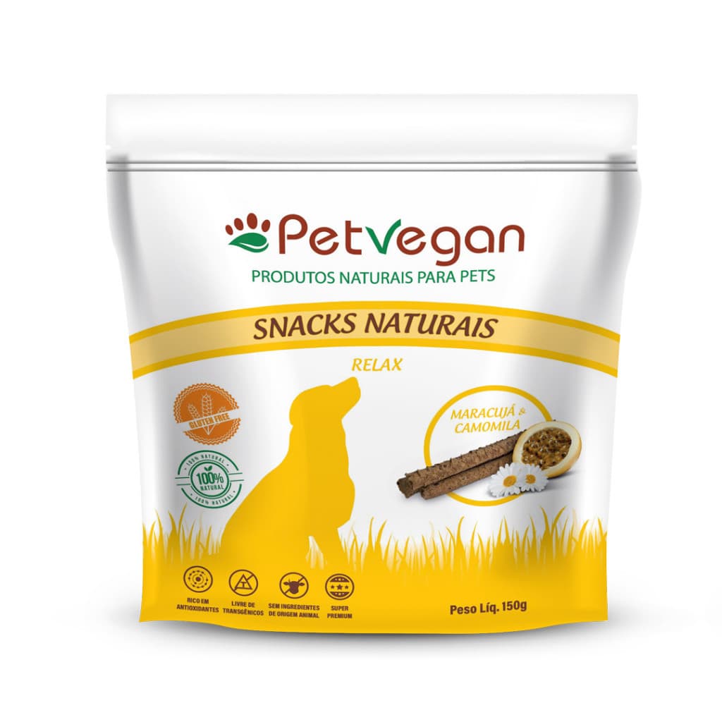 Petisco Vegano para Cachorro Sem Glúten Maracujá e Camomila 150g PetVegan