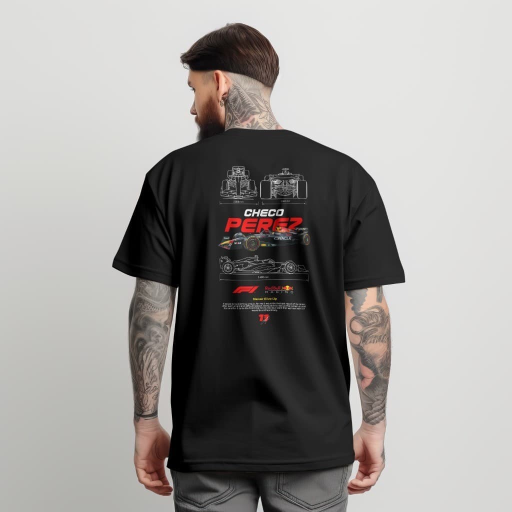 Camiseta Streetwear Camisa Masculina Checo Perez Unissex Blusa Masculina Algodão Premium 2025