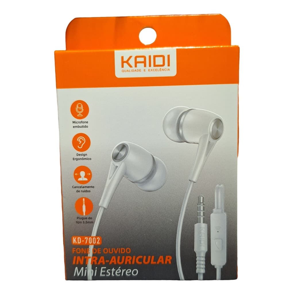 Fone De Ouvido Com Fio Intra-auricular Kaidi Kd-7002 P2