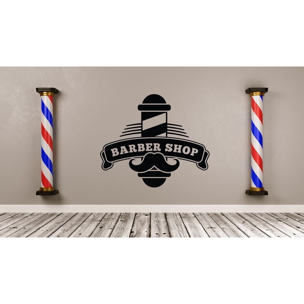 ADESIVO DECORATIVO DE PAREDE PREMIUM BARBEARIA, CABELEIREIRO - 411