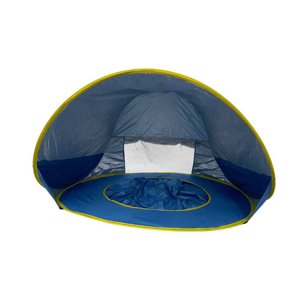 Barraca Infantil Azul De Praia Com Piscina Com Protecao Uv Tenda Cabana Grande