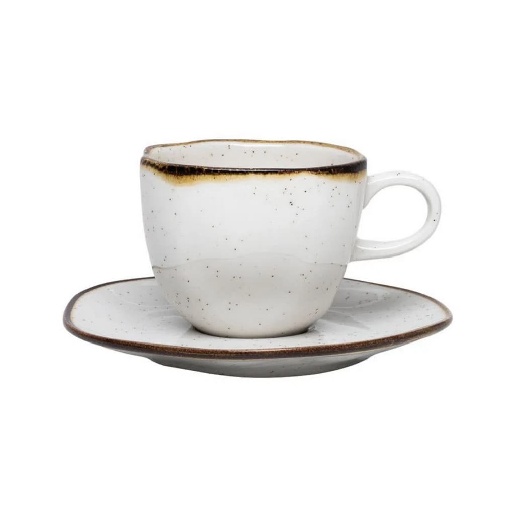 Xicara de Café Chá Com Pires Porcelana Ryo Maresia 220ml Oxford