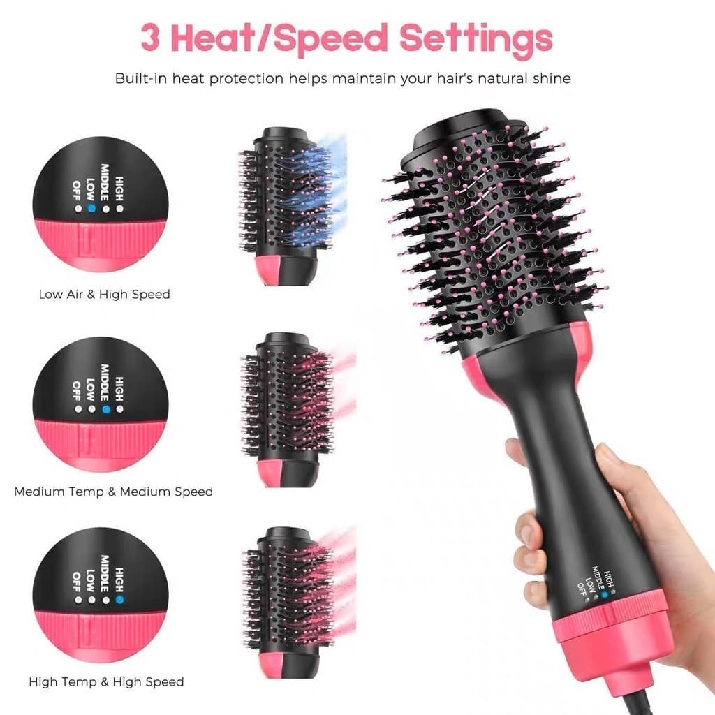 Escova Secadora Alisador Elétrica Quente Cabelo Com 3 Em1 Hair Styler/110v
