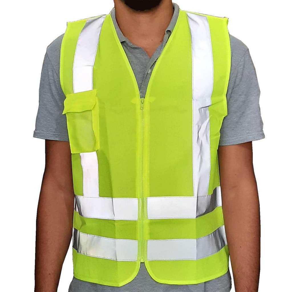 COLETE STEELFLEX REFLETIVO 1 BOLSO AMARELO NBR15292