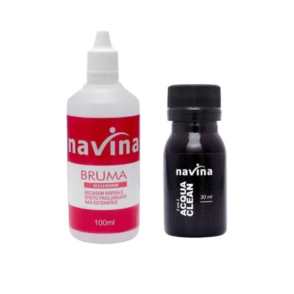Bruma Acelerador De Cola Para Extensão Cílios e Acqua Clean Navina