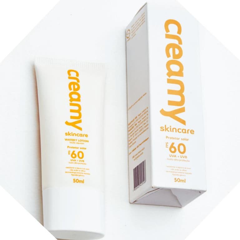 Protetor Solar Facial Creamy FPS 60 - Filtro Solar Toque Seco 50ml