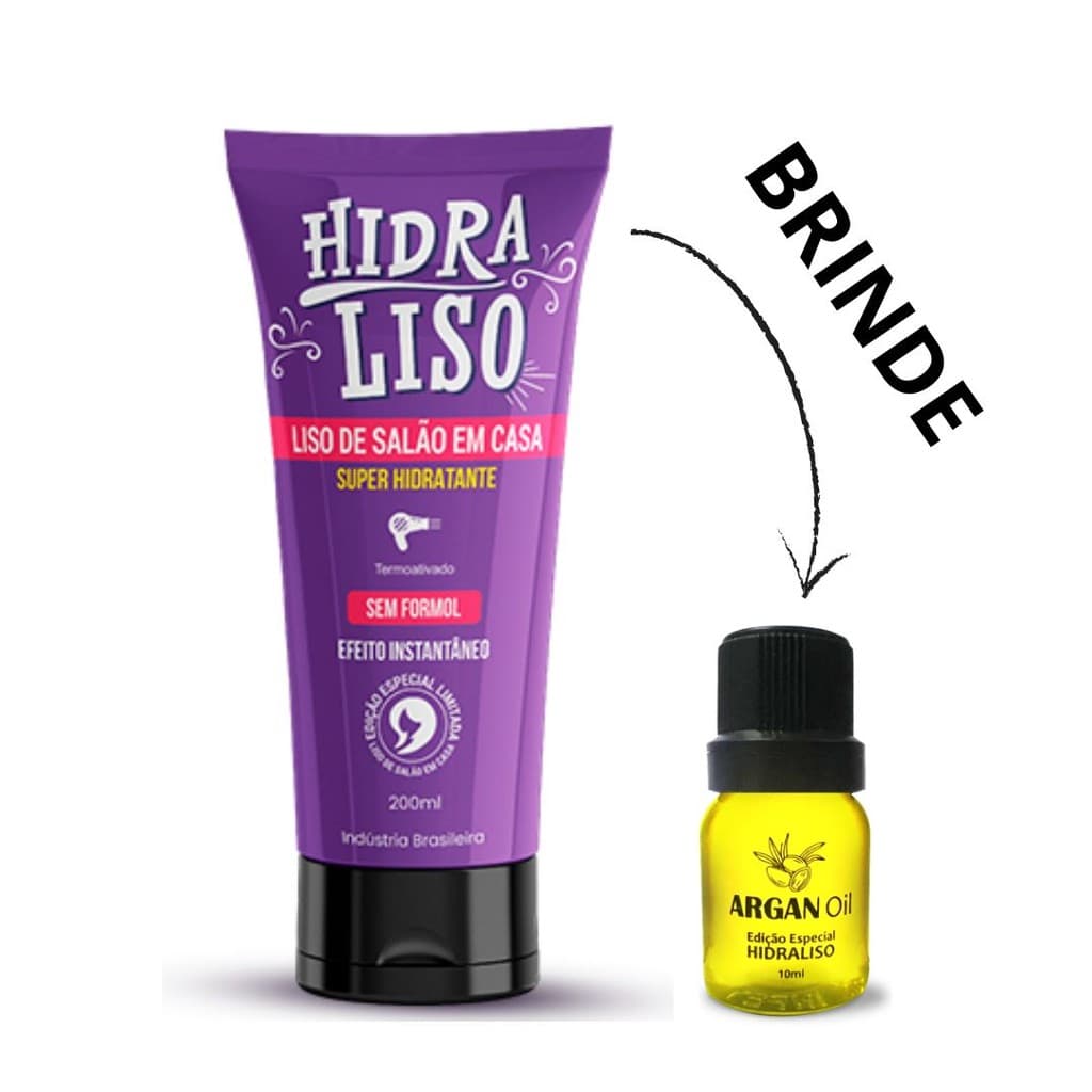 Hidraliso Liso do Salão em Casa Creme capilar Mulher + Brind