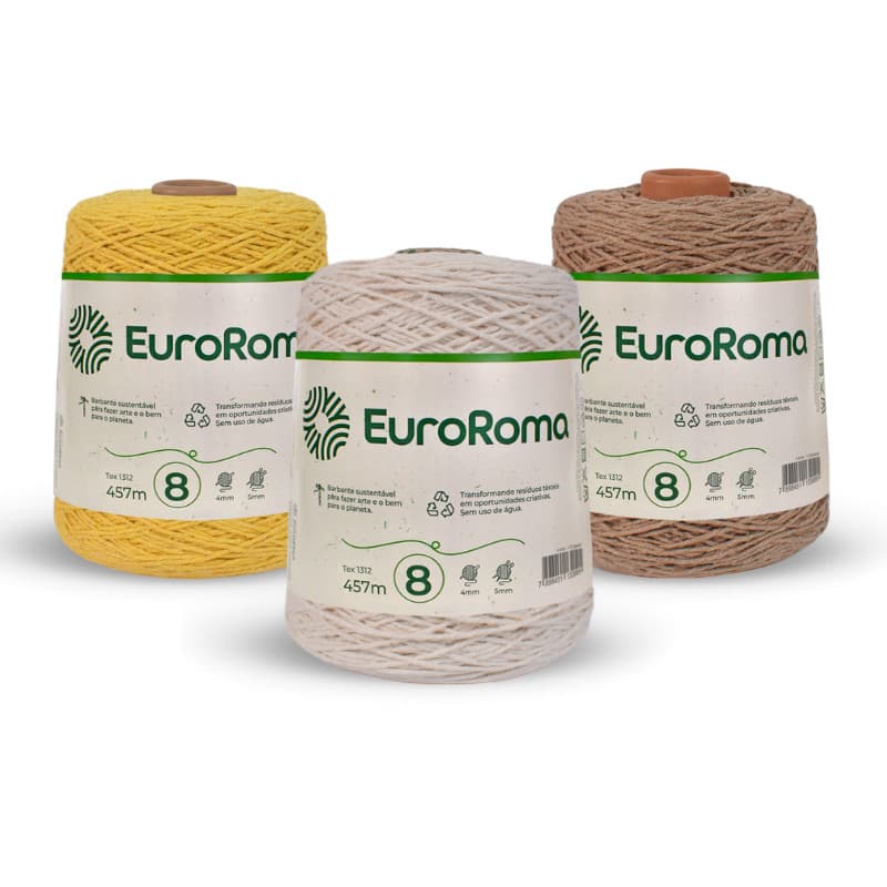 Barbante EuroRoma Fio 8 600g 457 Metros / Tricô / Crochê