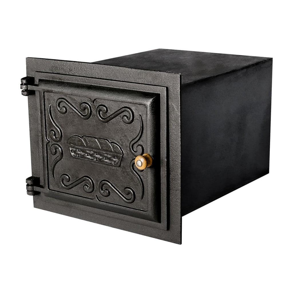 Forno Quadrado Pequeno Frente Ferro Fundido Caixote em Aço 0,90mm