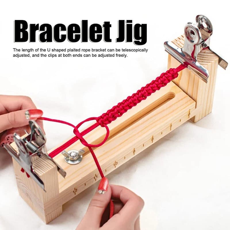 Paracord Gabarito Pulseira Fabricante U Forma Escala DIY Mão Tricô Trança Ferramenta