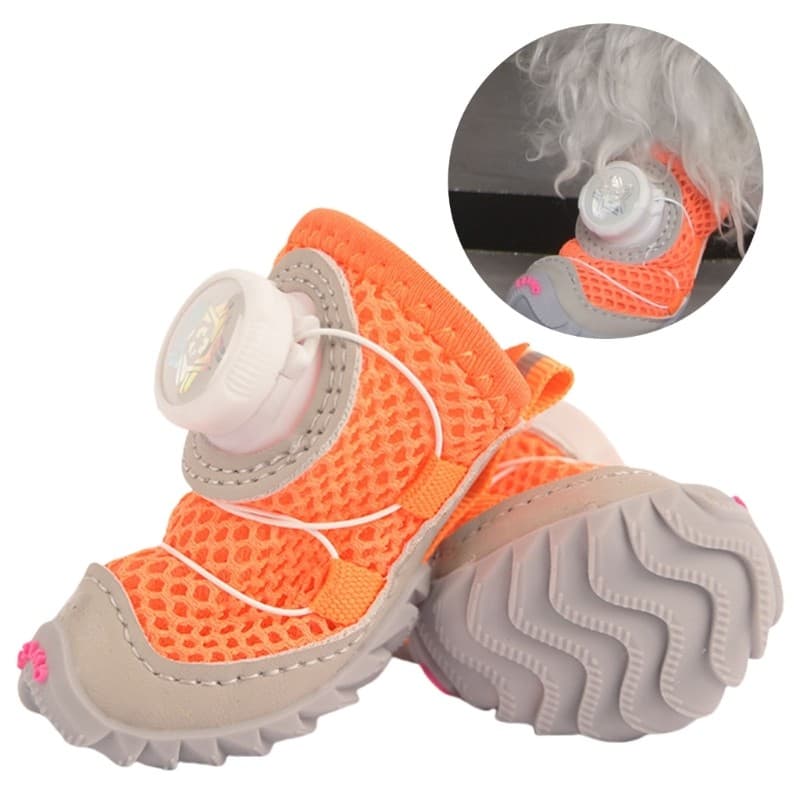 Estone 2 Lotes Moda Sapatos Para Cães Luz Lazer Bota Sola Macia Animais De Estimação