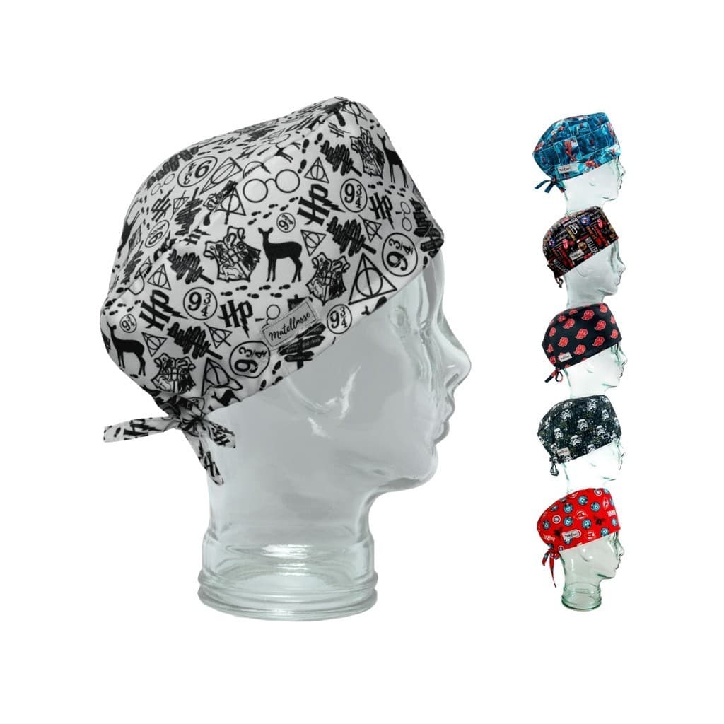 Touca Gorro Cirúrgico Personagens Marvel Harry Potter Naruto