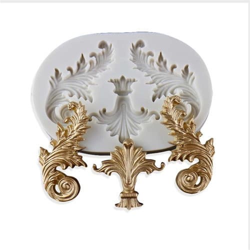 Molde De Silicone Arabescos Decorado P/ Confeitaria Biscuit
