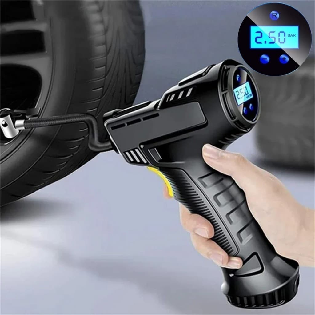 Mini Compressor De Ar 120W Portátil Para Carro Moto Pneu Bola Infláveis Conexão DCT12v Plug P4