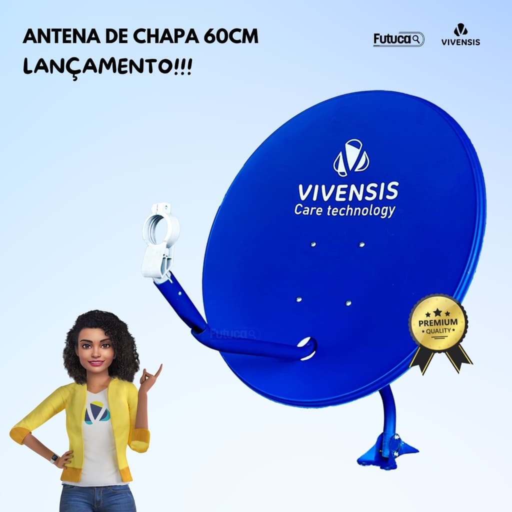 Kit antena Receptor Vivensis Vx10 Alto Ganho Parabólica Ku Antena