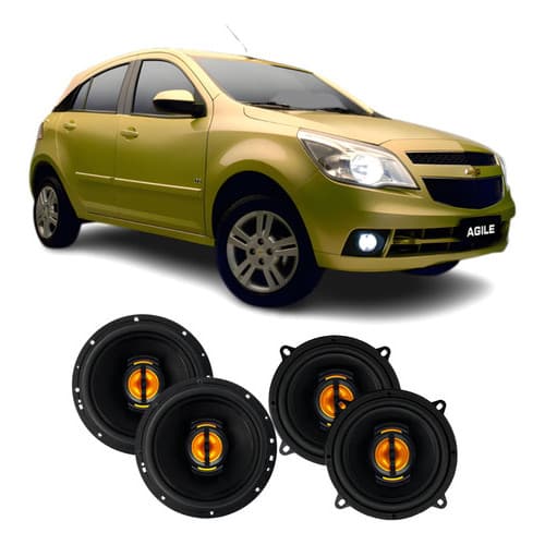 Kit 4 Alto Falante 220wrms Porta Dianteiro Traseiro Gm Ágile Leson JBFLX