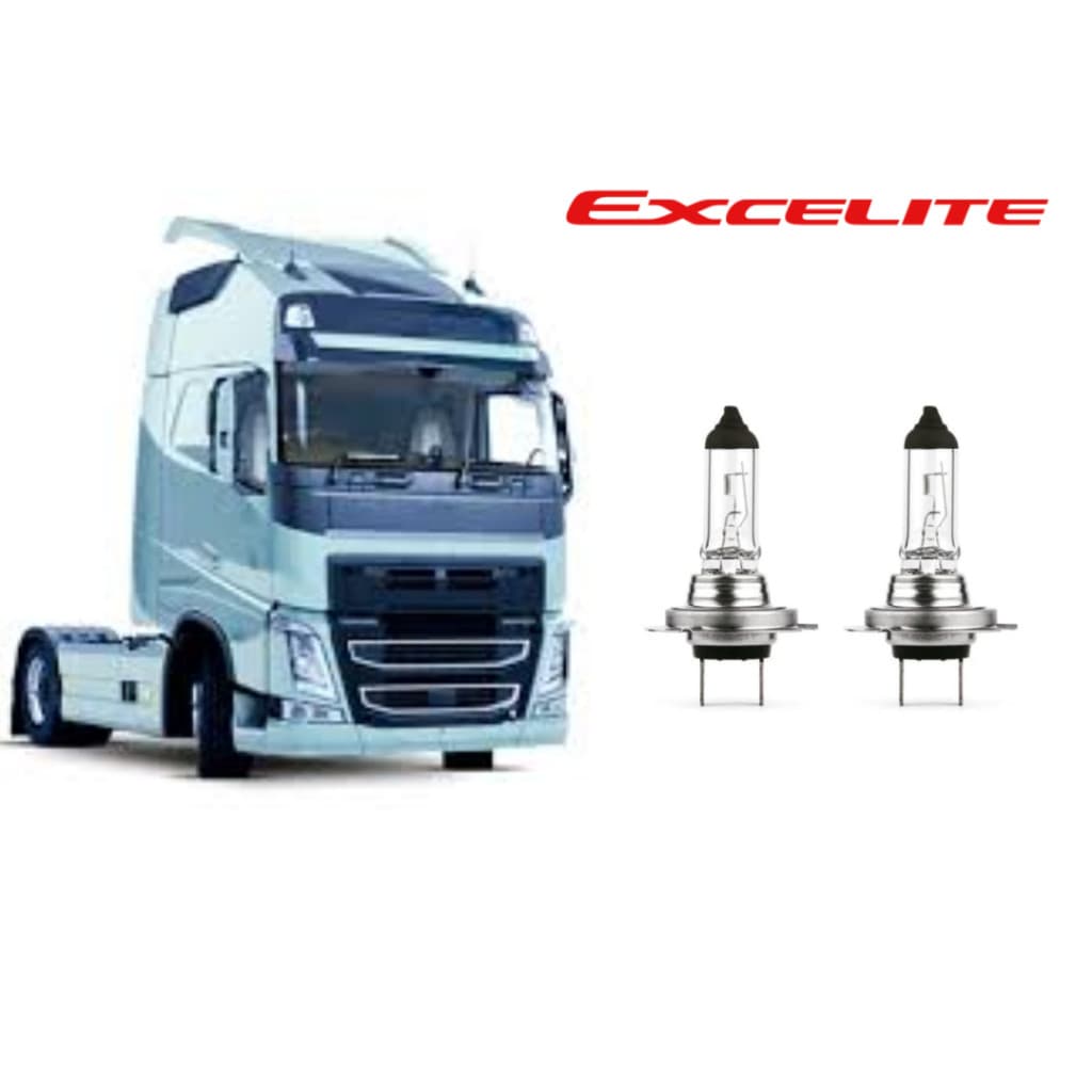 Kit Par de Lampada de Farol H7 70w 24v Excelite Original Caminhão e Onibus