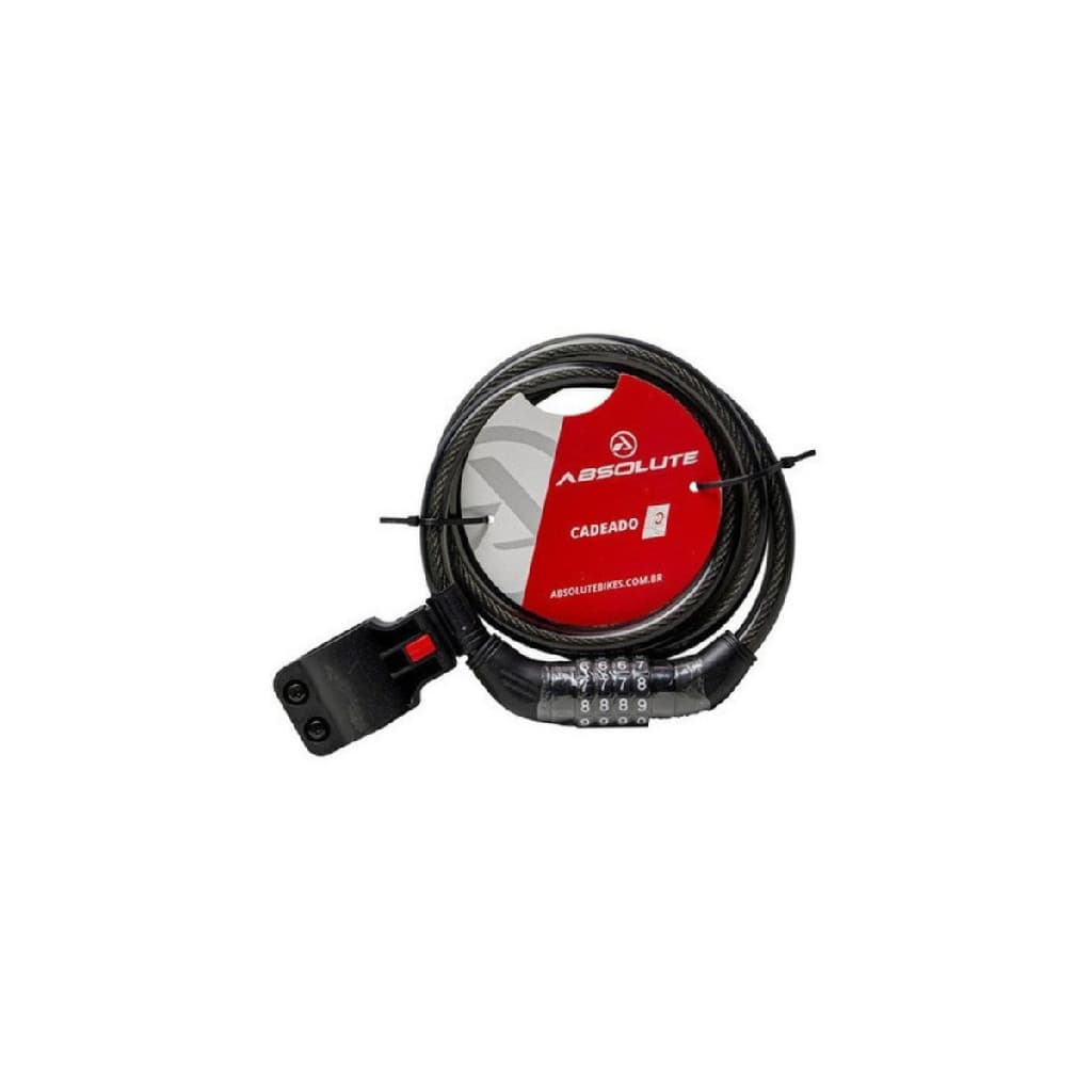 Corrente Cadeado Trava Bicicleta Segredo 1,2mx12mm Absolute