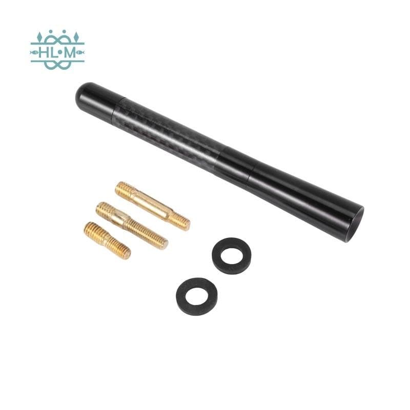Universal 5 Polegada 120mm Antena Preta Impressora De Fibra De Carbono Curto-on Rádio Do Carro AM/FM + Adaptador
