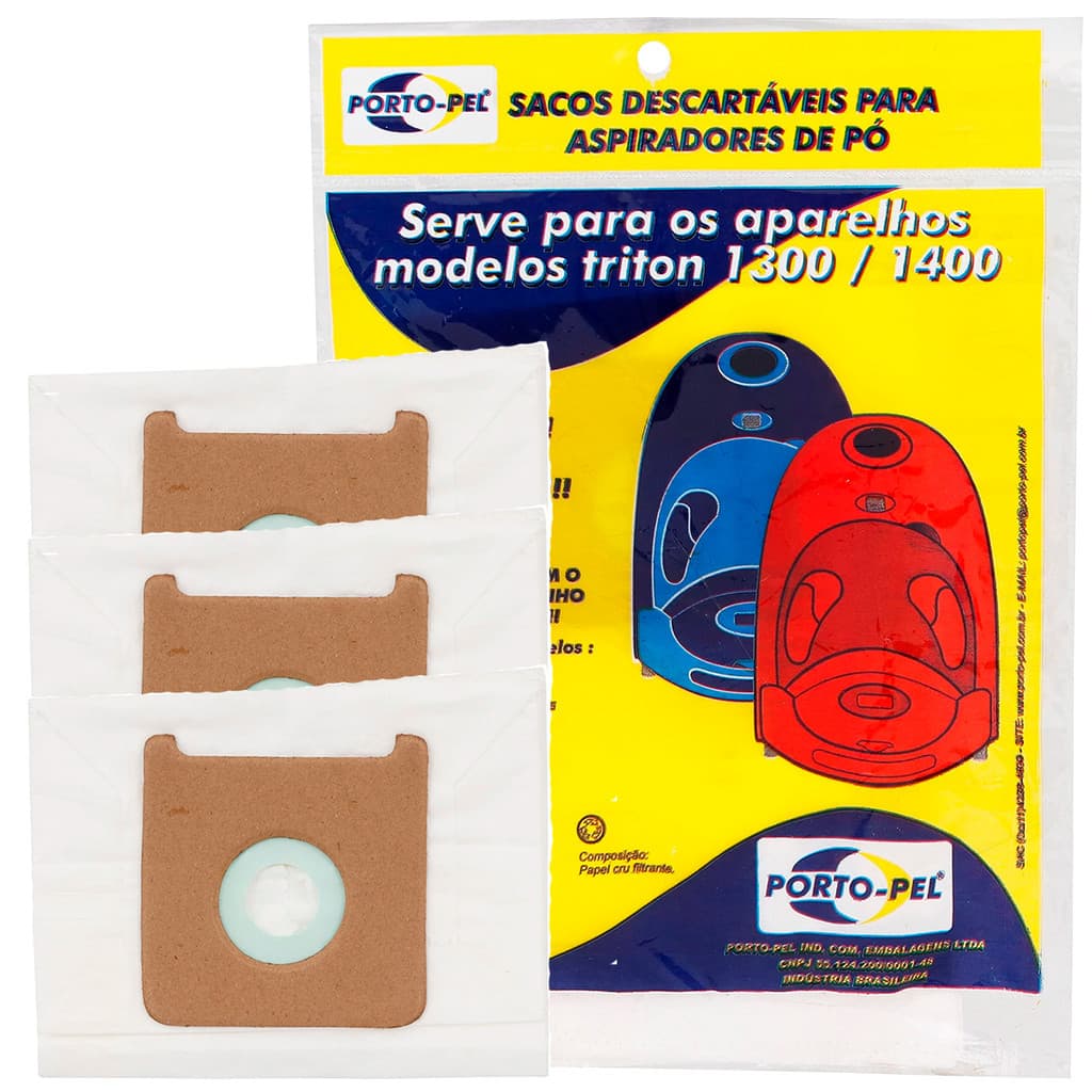 Saco De Aspirador Descartavel Arno Modelo Triton 1300 / 1400