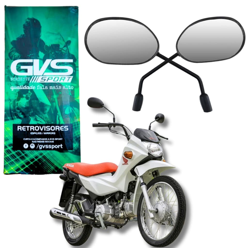 Retrovisor Gvs Modelo Original Honda POP 110i 2018 2019 2020 2021 2022 2023 2024 2025