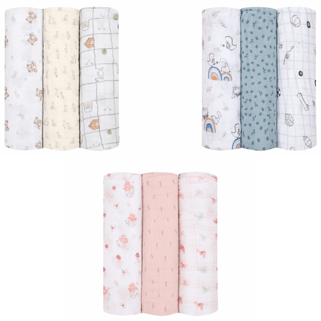 Cueiro Bebê Swaddle Soft Premium Papi Baby 1,20x1,20m C/ Bainha