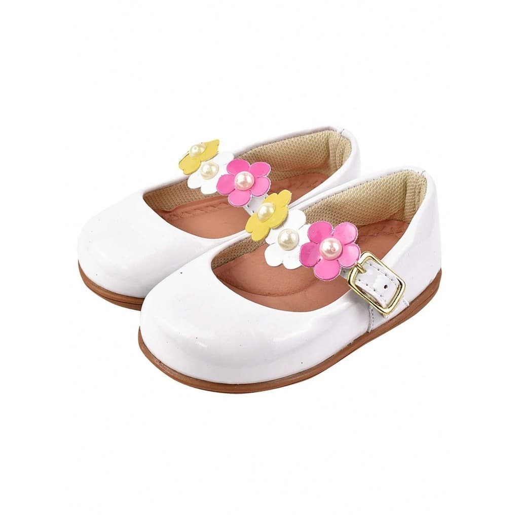 Sapatilha Infantil Menina Sapato Boneca Feminina Fivela Social Flor