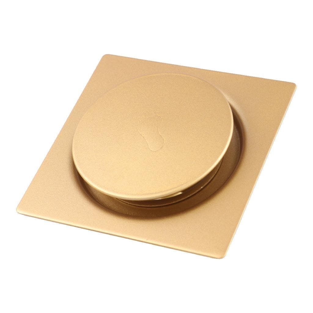 Ralo Click Para Banheiro 10x10 Dourado Fosco Inteligente