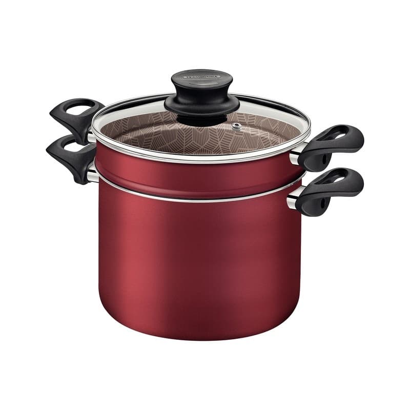 Cuscuzeira Ø 22 Cm  Tramontina antiaderente Paris vermelho
