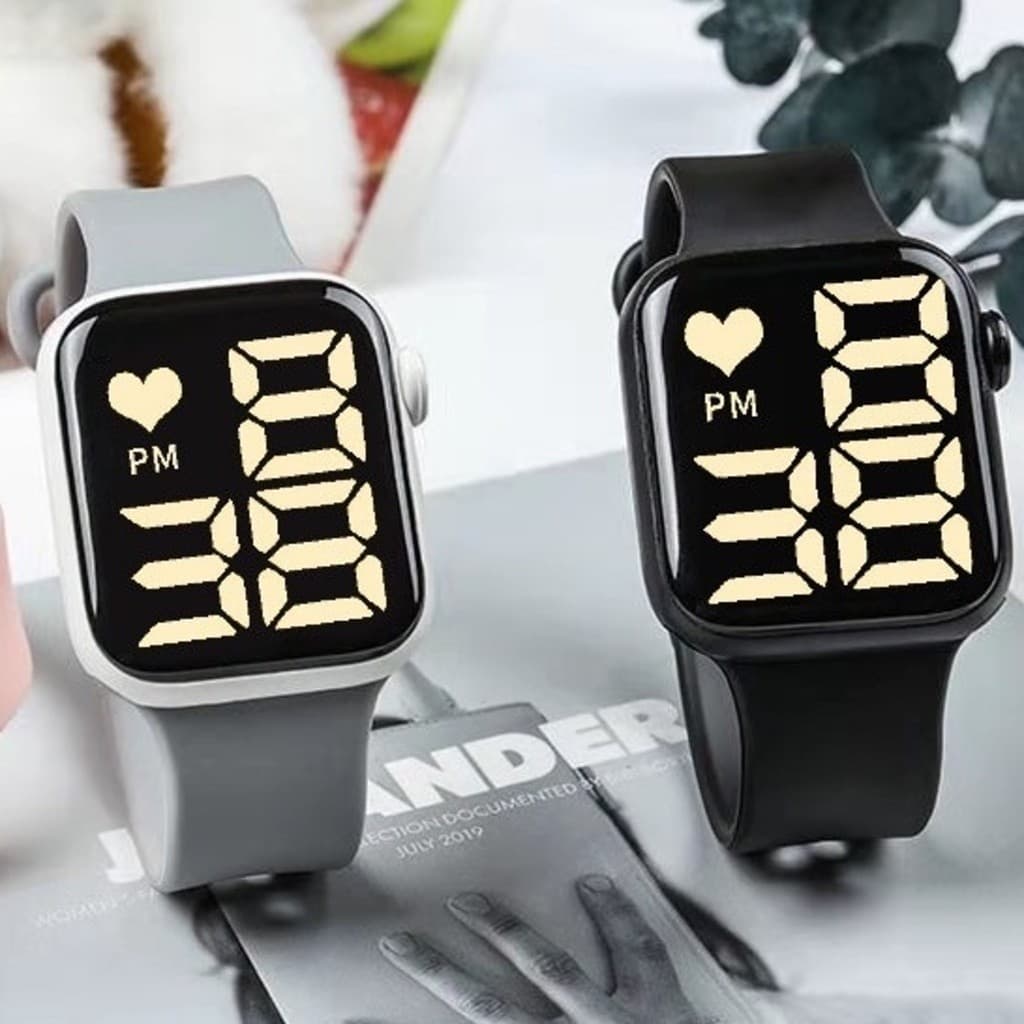 Relógio LED quadrado à prova d'água para feminino e masculino eletrônico do mesmo estilo Esportes ao ar livre Apple watch