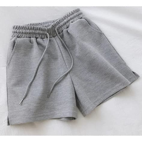 Shorts Moletom feminino C/ Cós Rebatido