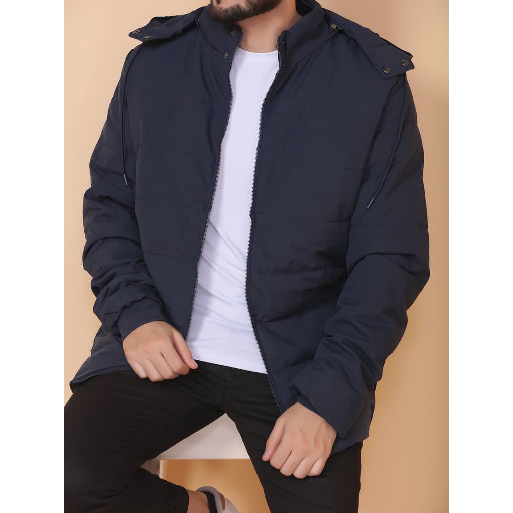 Jaqueta Bobo Jacó Azul Escuro Corta-vento Masculina Importado C/ Capuz