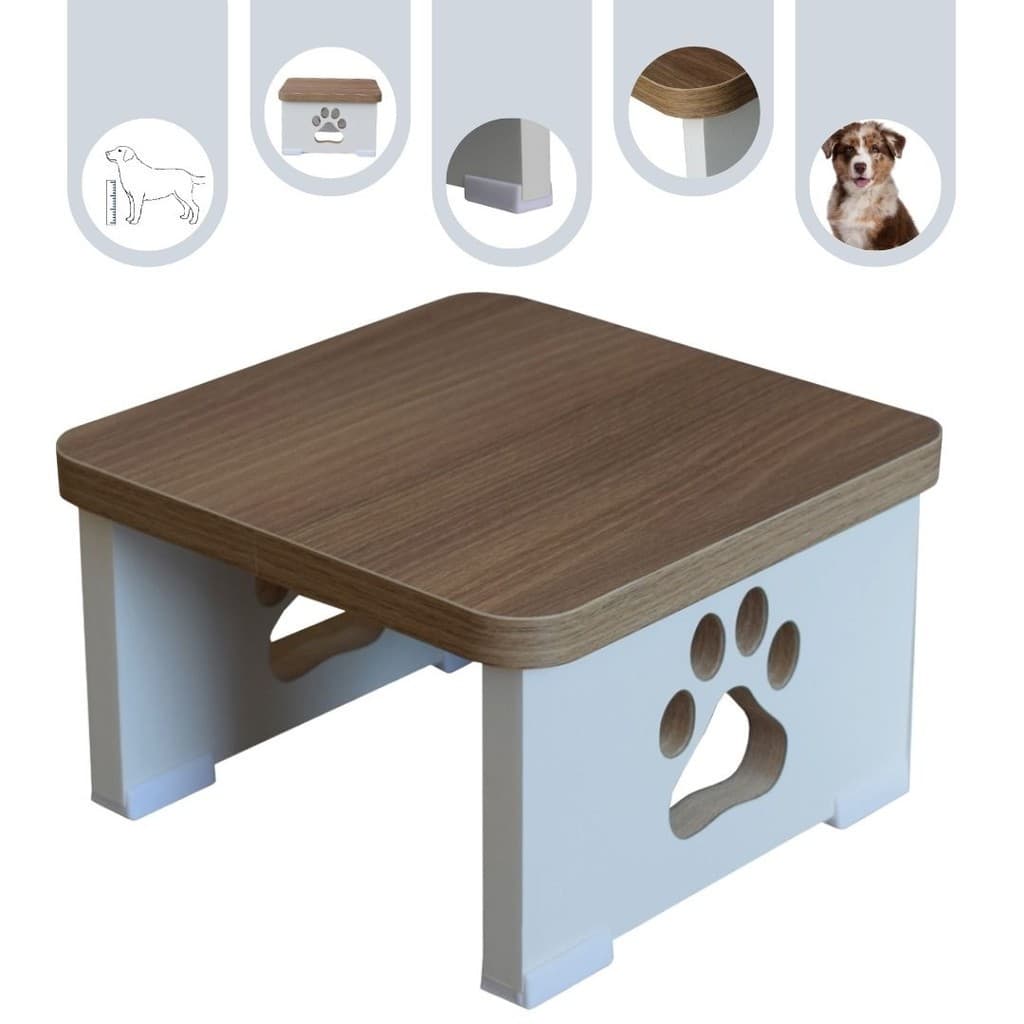 Suporte Elevado Comedouro Bebedouro Pet MDF Premium - Base Simples Resistente