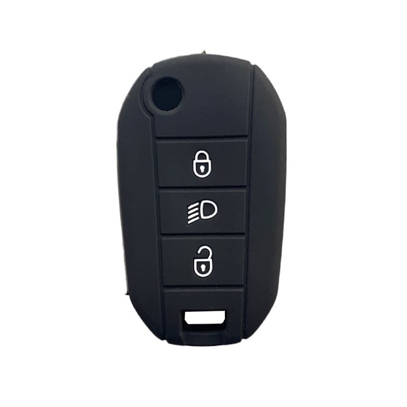 Capa Protetora de Chave de Borracha de Silicone para Peugeot 2008 308 T9 208 Citroen C3 Berlingo 2019, Dobrável com 3 Bo