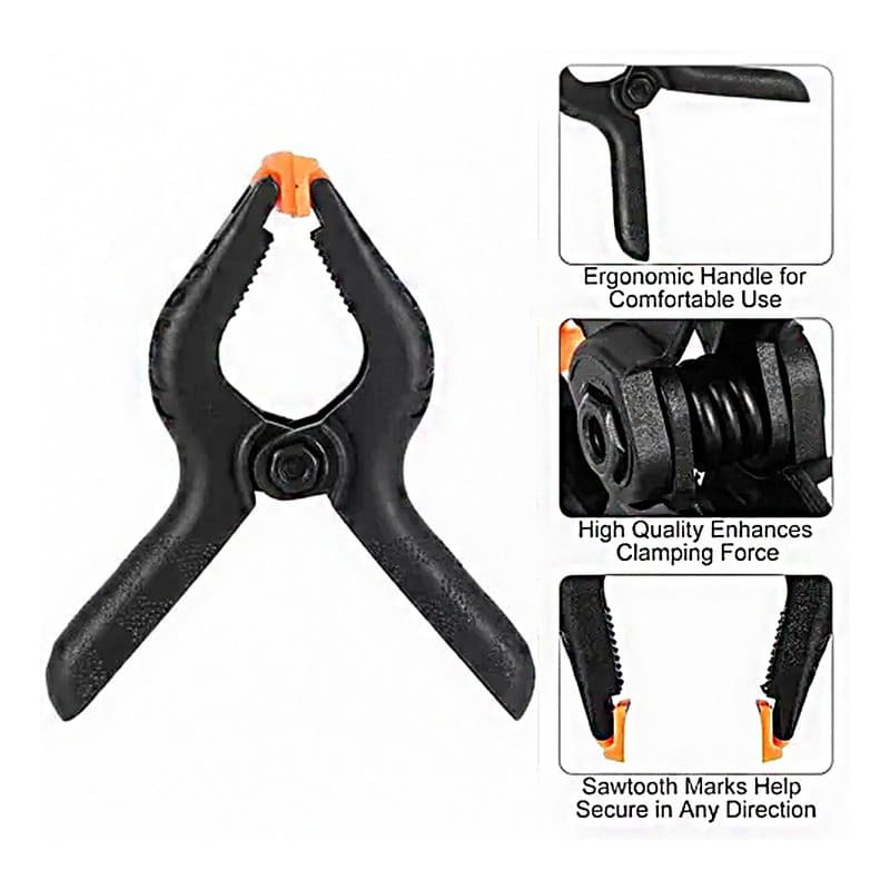 Kit 10 Grampo De Garra Universal Prego Clip Infinito Fundo