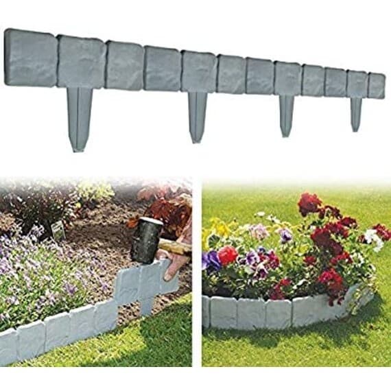 20 Cercas De Plástico Para Jardim Gramas Flores Com Bordas