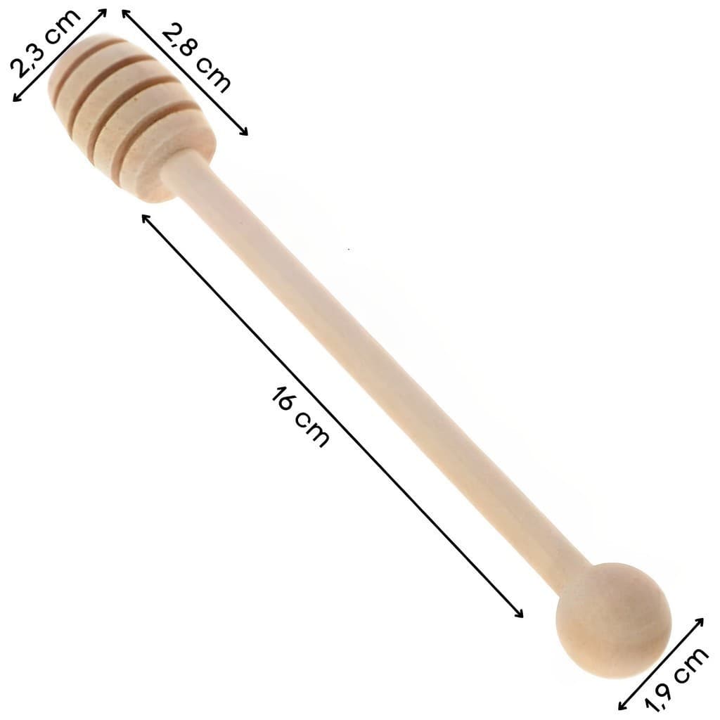 Pegador Mel Madeira 17cm Kit Com 3un
