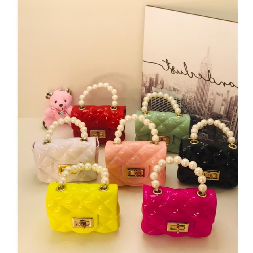 ASAYONG Kit Bolsa Tote Com Pérolas De Geléia Infantil