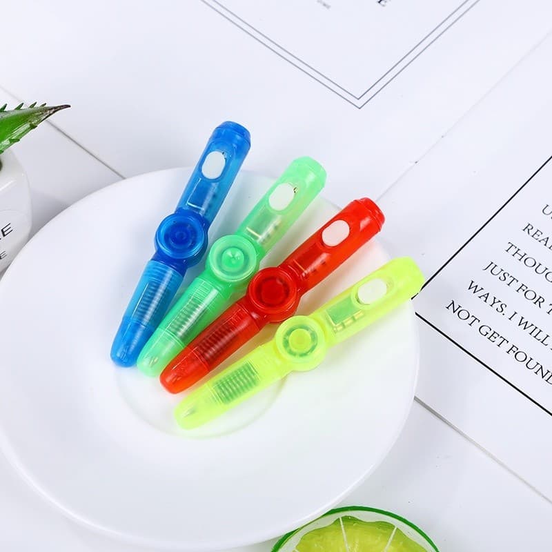 Caneta Luminosa Descompressão Criativa De Luz LED Giratória Presente Infantil Com