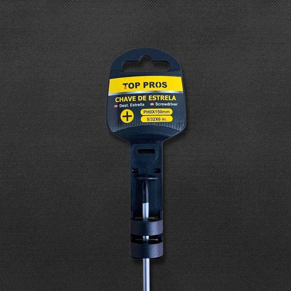 Chave Philips Profissional TOP PROS PH0X150MM Chave Estrela Com Cabo Emborrachado - TOPMIX